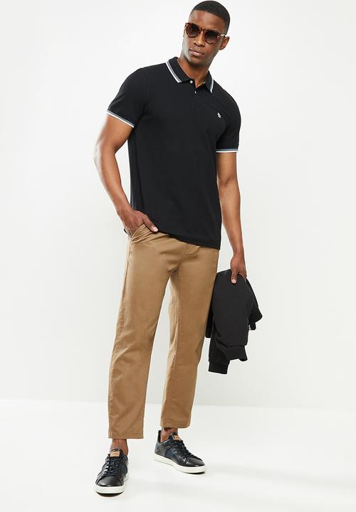 Original Penguin - Tipped polo - true black