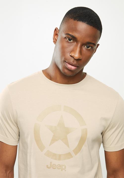 JEEP - Jeep logo short sleeve tee - stone