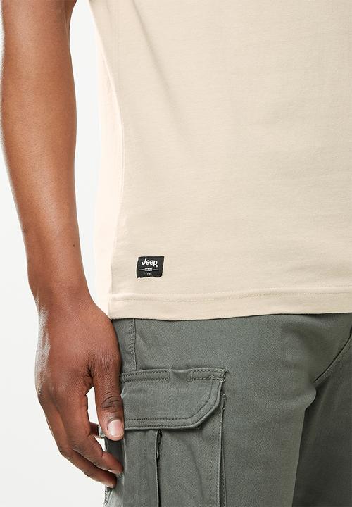 JEEP - Jeep logo short sleeve tee - stone