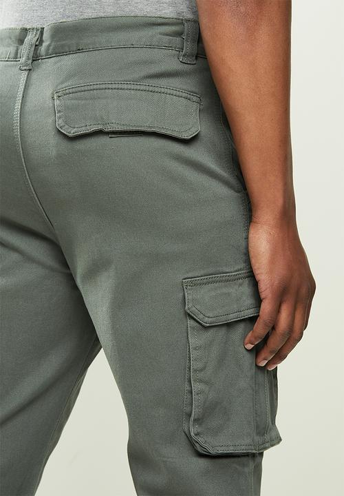 JEEP - Dawson fixed waistband cargo pants - olive