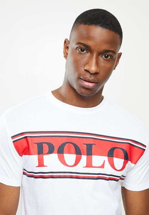 POLO - Peter crew neck logo short sleeve tee - white