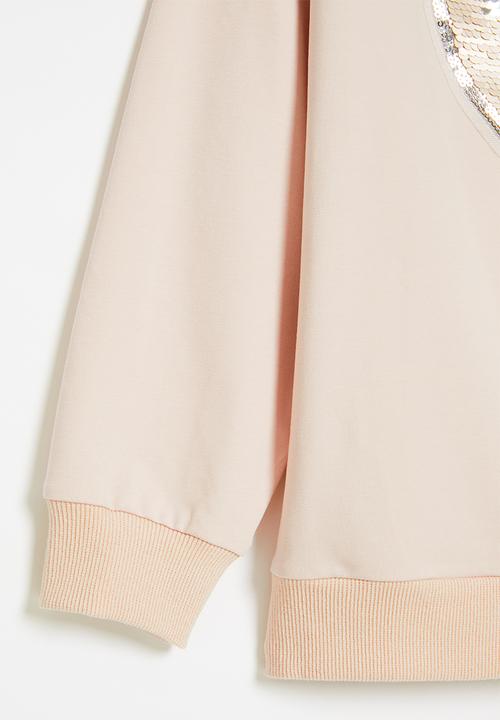 Pop Candy - Girls heart crewneck - light pink