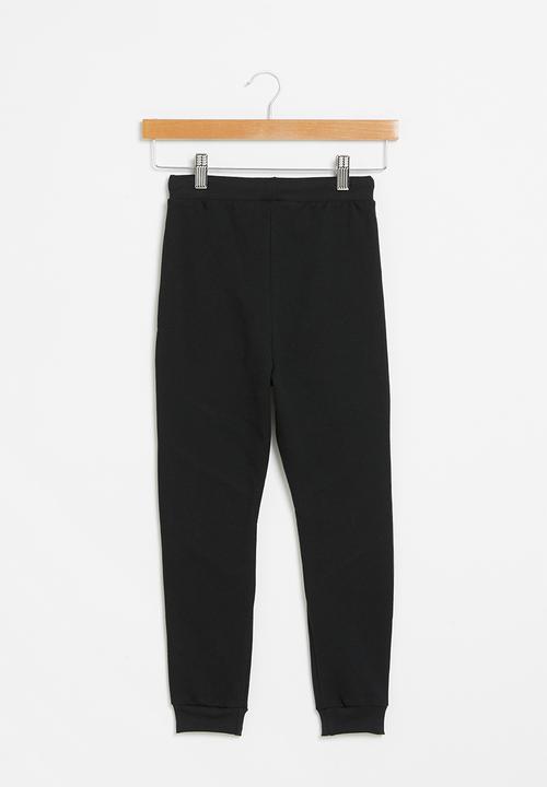 Pop Candy - Colour blocked  jogger - black