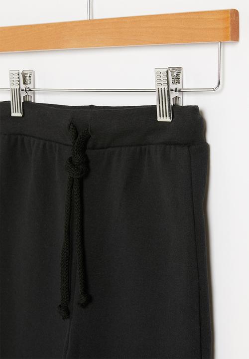 Pop Candy - Colour blocked  jogger - black