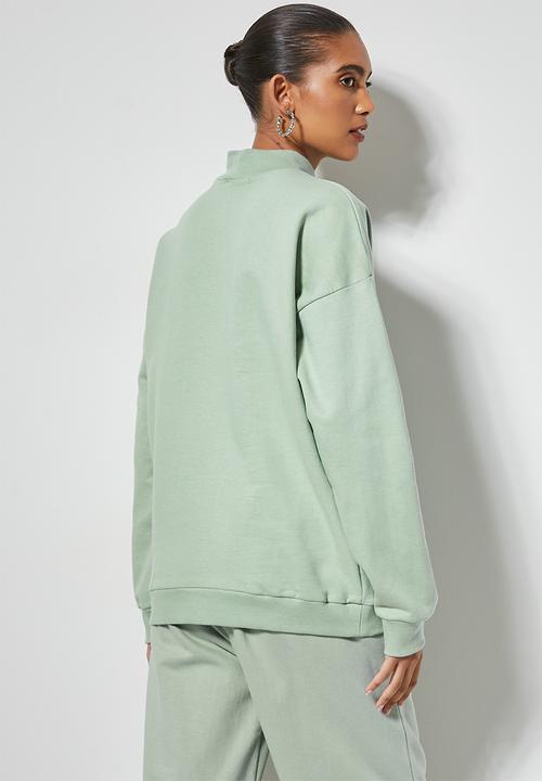 Superbalist - Funnel neck sweat - light sage
