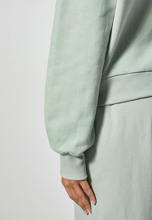Superbalist - Crop hoodie - light sage
