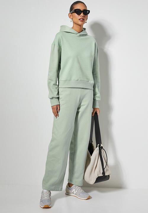 Superbalist - Crop hoodie - light sage
