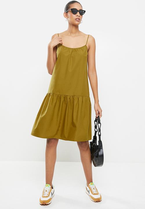 MANGO - Dress pillu - dark yellow