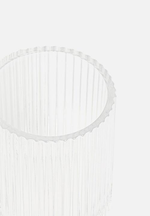 Sixth Floor - Faye ribbed glass tumbler - clear
