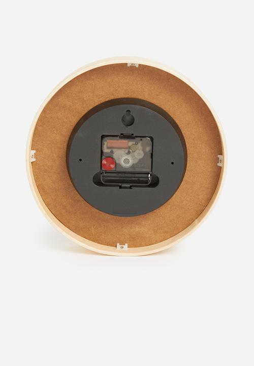 Sixth Floor - Beech wood wall clock - grey