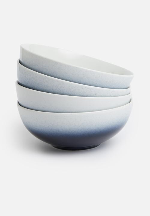 Galateo - Ombre cereal bowl set of 4- cobalt blue