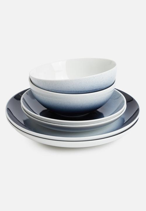 Galateo - Ombre dinner plate set of 4- cobalt blue