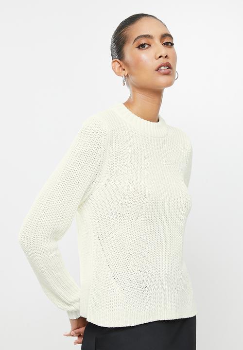ONLY - Leela life long sleeve pullover knit - cream 