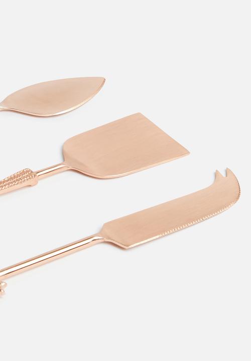 Sixth Floor - Bird cheese knife set  of 3 - brass