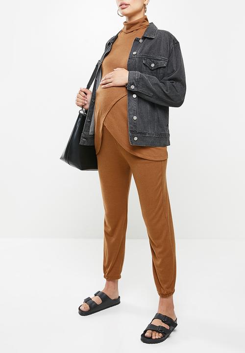 Superbalist - Nursing roll neck top - tobacco