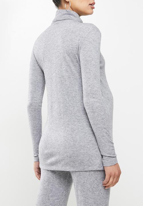 Superbalist - Nursing roll neck top - grey melange
