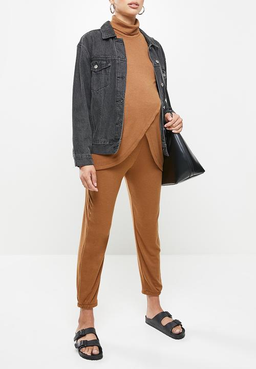 Superbalist - Soft tummy band drawstring jogger - tobacco