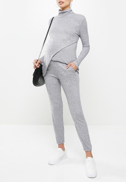 Superbalist - Soft tummy band drawstring jogger - grey melange