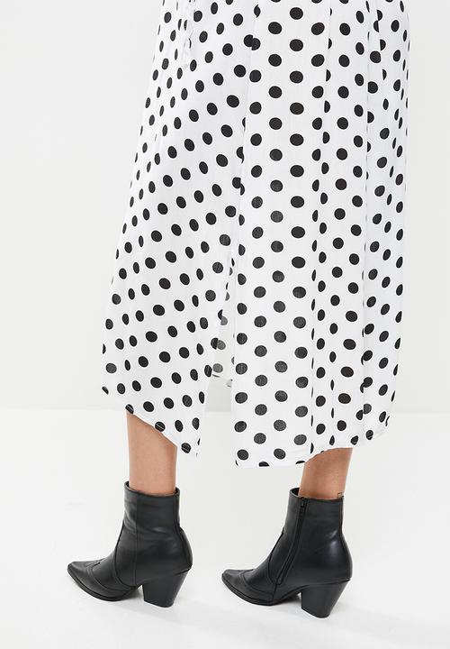Glamorous - Maternity side split shirt dress - cream & black 