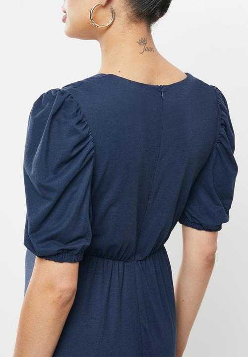 Glamorous - Maternity drape front dress - navy