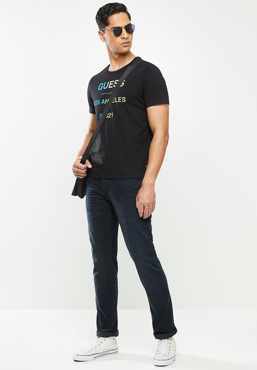 GUESS - Bsc ombre logo crew - black