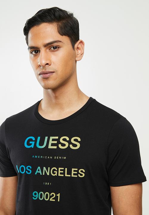 GUESS - Bsc ombre logo crew - black