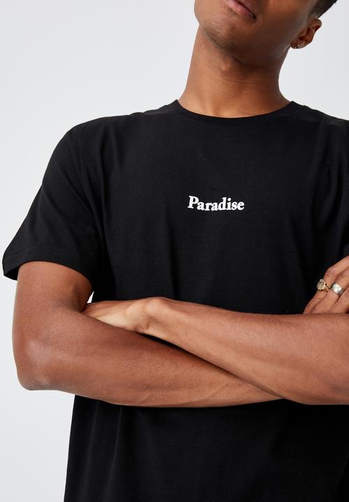 Cotton On - Tbar text t-shirt - black
