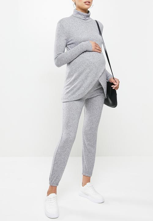Superbalist - Nursing roll neck top - grey melange