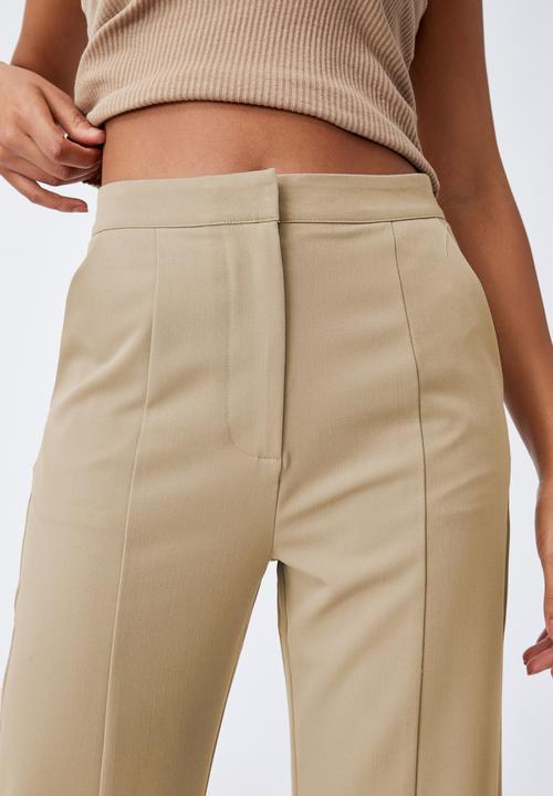 Cotton On - Roy split hem pant - washed taupe