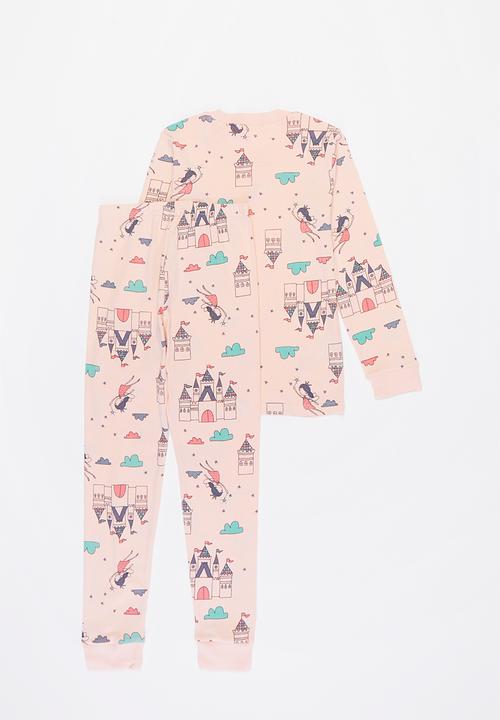 Pop Candy - Girls multi print pj set - multi
