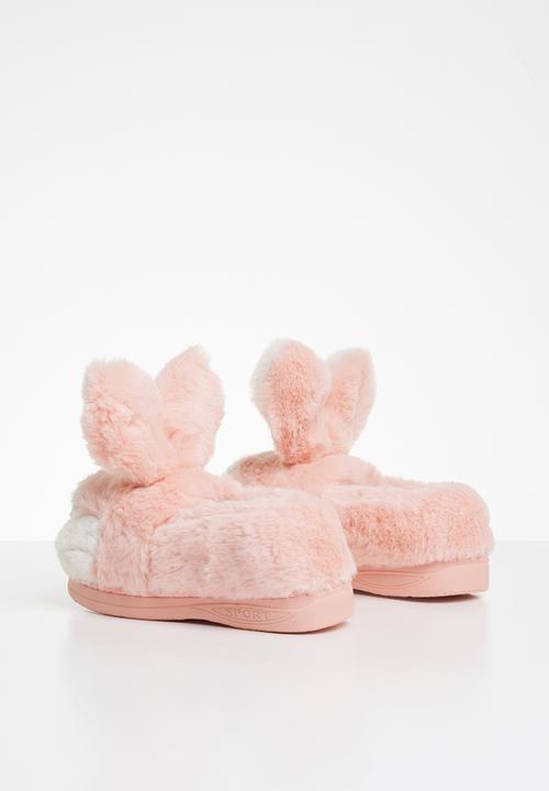 Pop Candy - Bunny slippers - pink & white