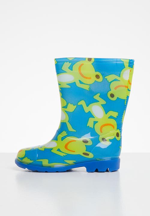 Pop Candy - Boys wellington frog boots - multi