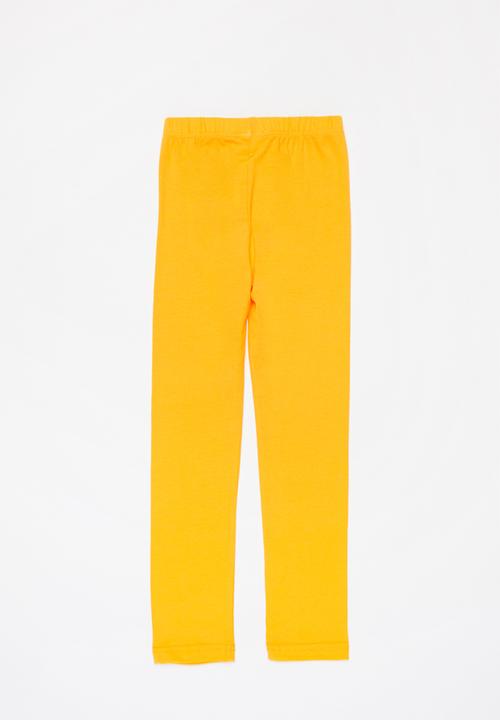 Pop Candy - Girls basic leggings - mustard