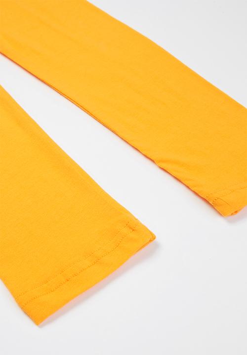 Pop Candy - Girls basic leggings - mustard