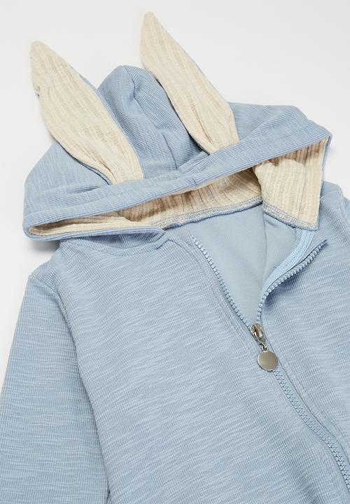 Pop Candy - Bunny ears romper - baby blue