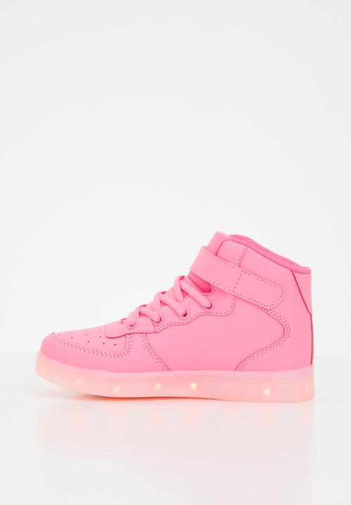 Pop Candy - Light up high top sneaker - pink