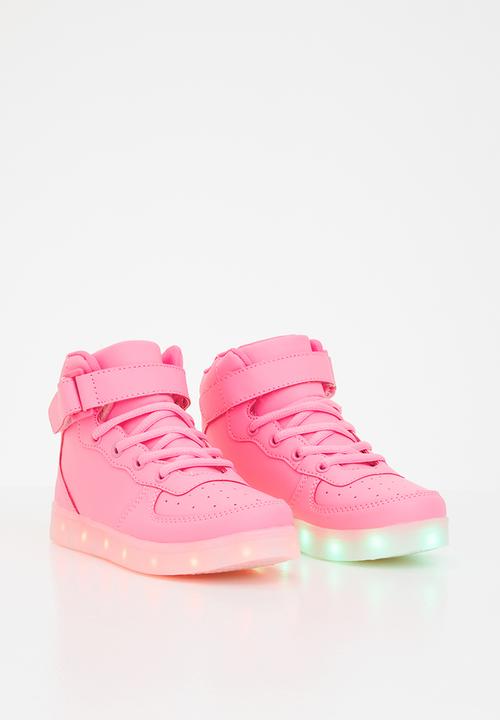 Pop Candy - Light up high top sneaker - pink