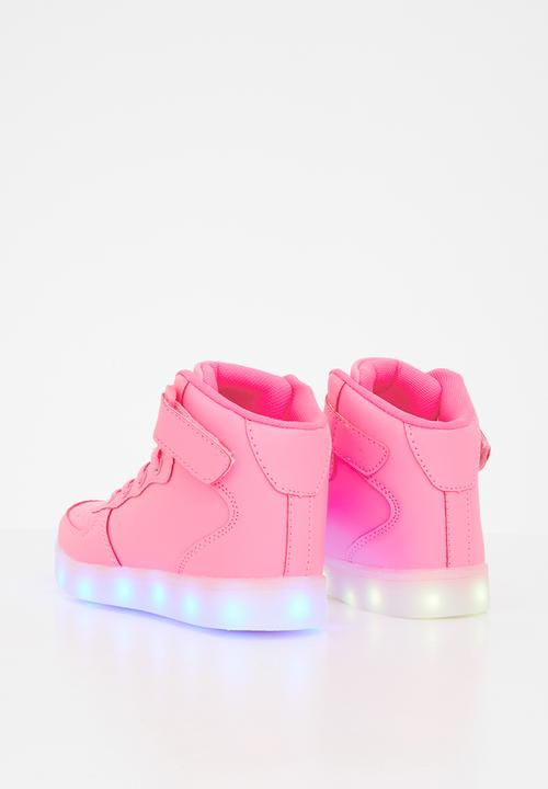 Pop Candy - Light up high top sneaker - pink