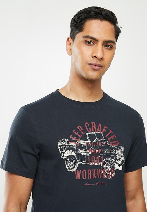 JEEP - Diego short sleeve graphic tee - navy
