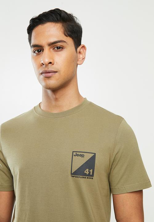 JEEP - Easton short sleeve logo tee - brown