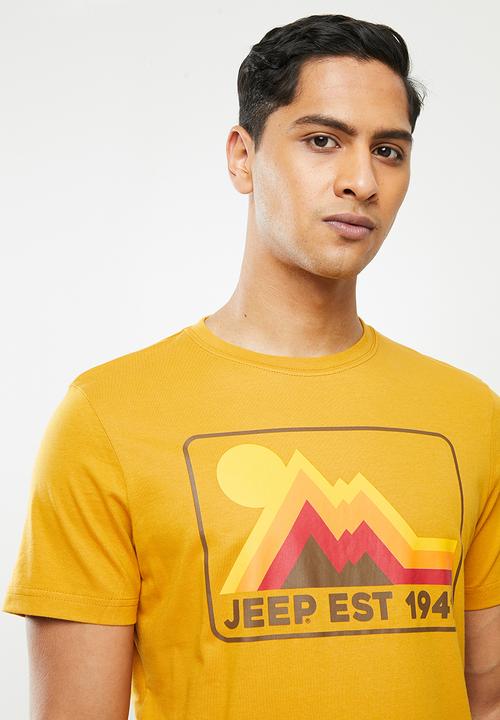 JEEP - Carrick short sleeve graphic tee - mustard