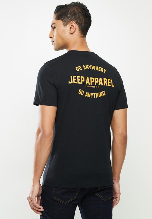 JEEP - Calvin short sleeve graphic tee - black