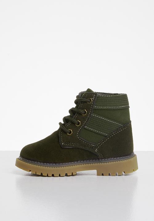 Pop Candy - Lace up boots - olive