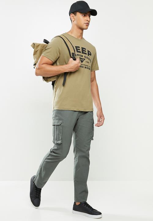 JEEP - Bevan short sleeve graphic tee - brown