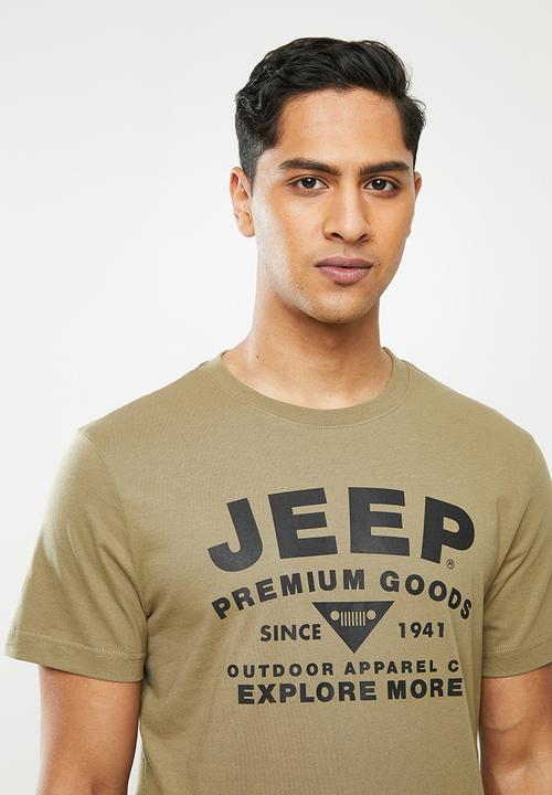 JEEP - Bevan short sleeve graphic tee - brown