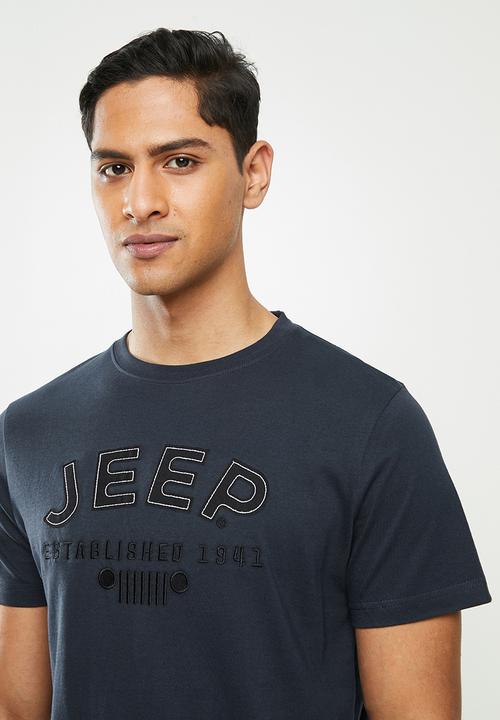 JEEP - Ashton short sleeve logo tee - navy