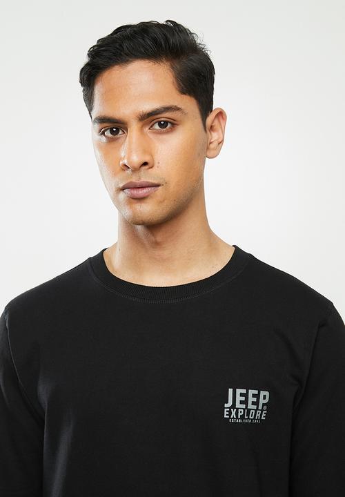 JEEP - Louie graphic crew pullover - black