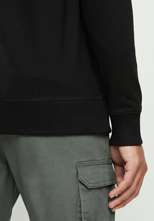 JEEP - Louie graphic crew pullover - black