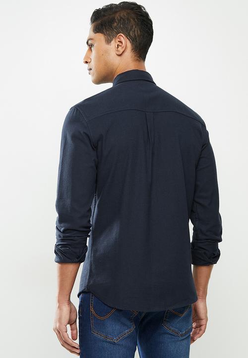 JEEP - Long sleeve flannel base shirt - navy