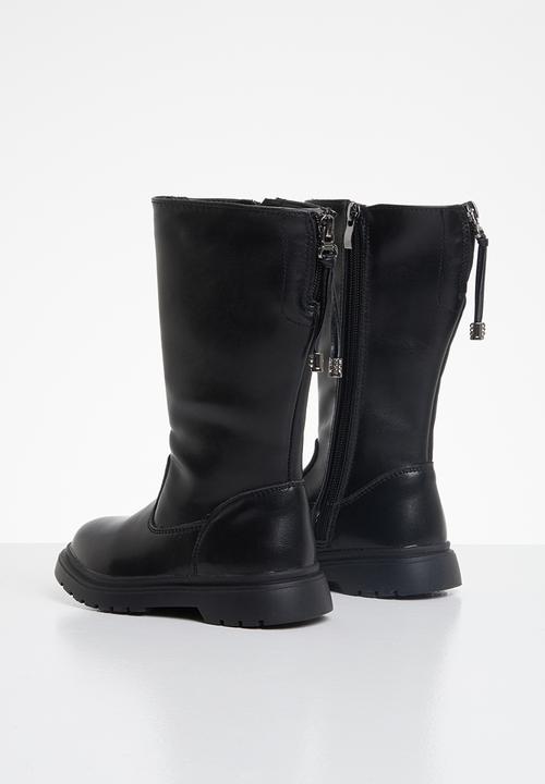 Pop Candy - Girls pu boots - black